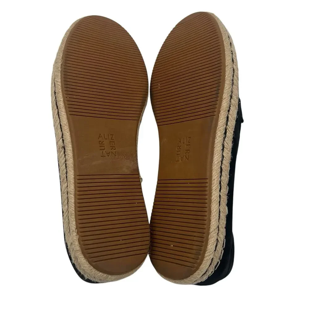 Naturalizer Alexa Flat Espadrille Black Suede Size 8  *FINAL PRICE*